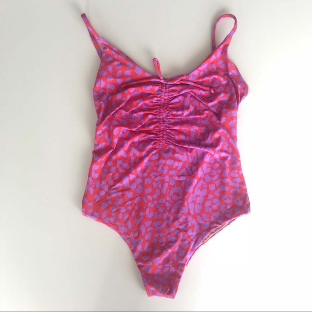 [J. Crew] Playa printed ruched one-peice swimsuit
